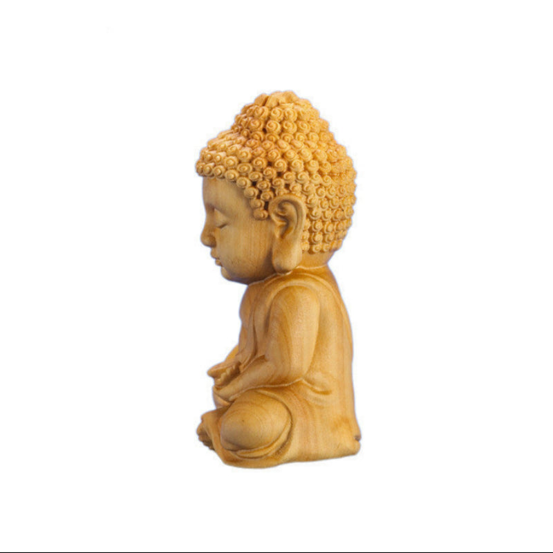 Boxwood Carving Buddha Car Decoration