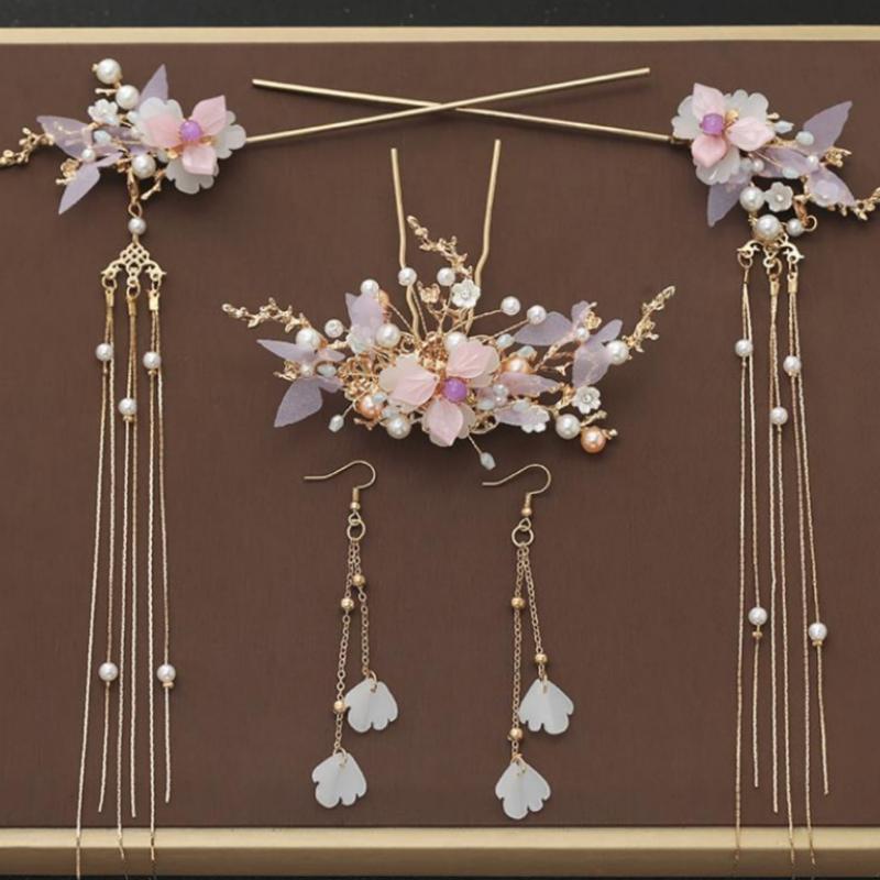 Hanfu hairpin with tassel in silver traditional design