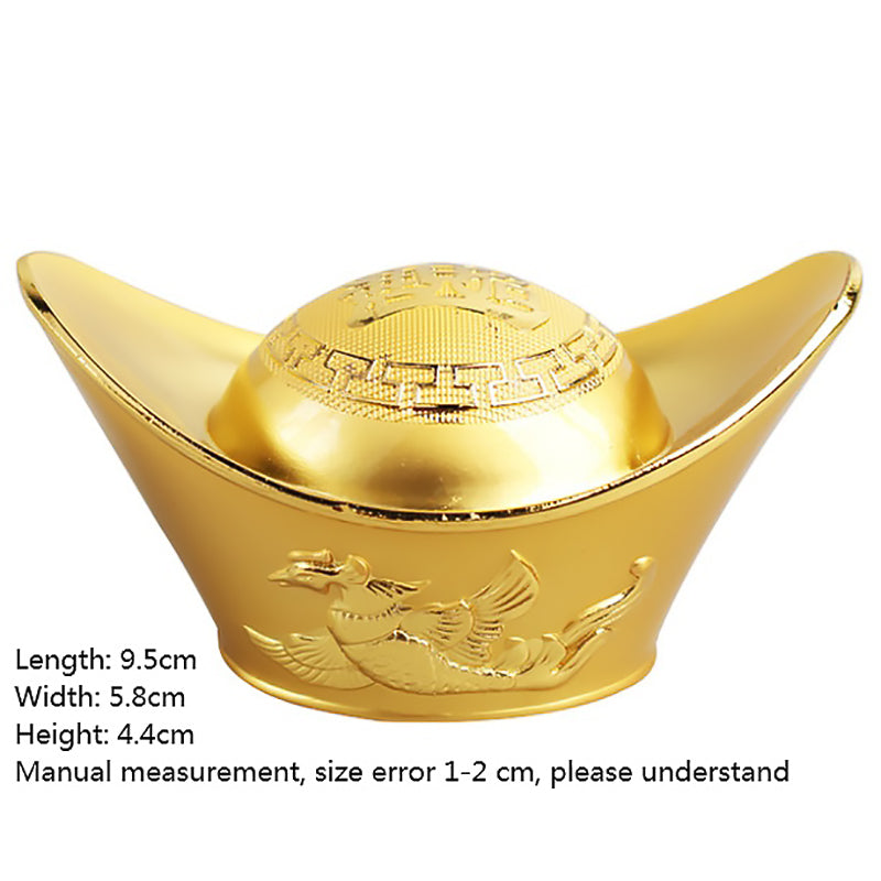 Alloy dragon and phoenix gold ingot