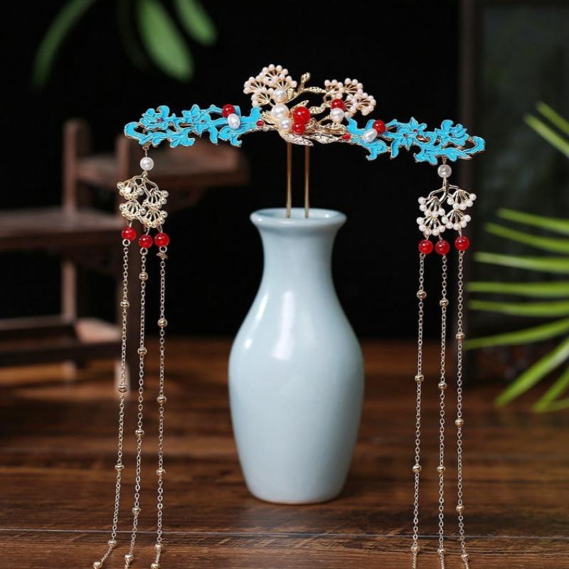 Hanfu hair accessories with Chinese hairpin and crown