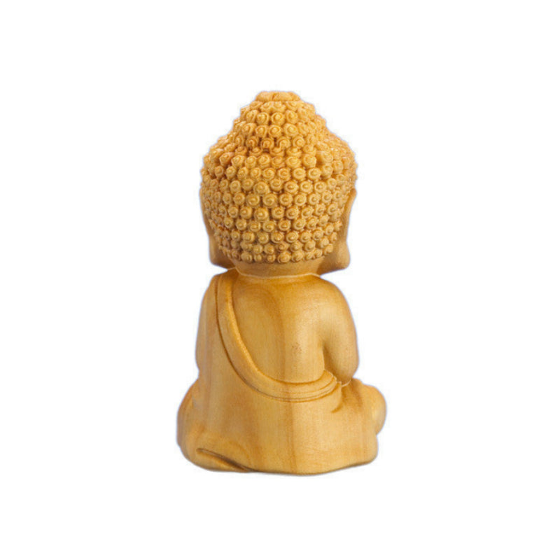 Boxwood Carving Buddha Car Decoration
