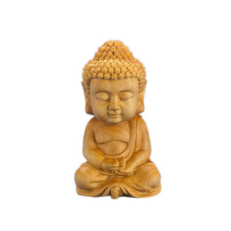 Boxwood Carving Buddha Car Decoration