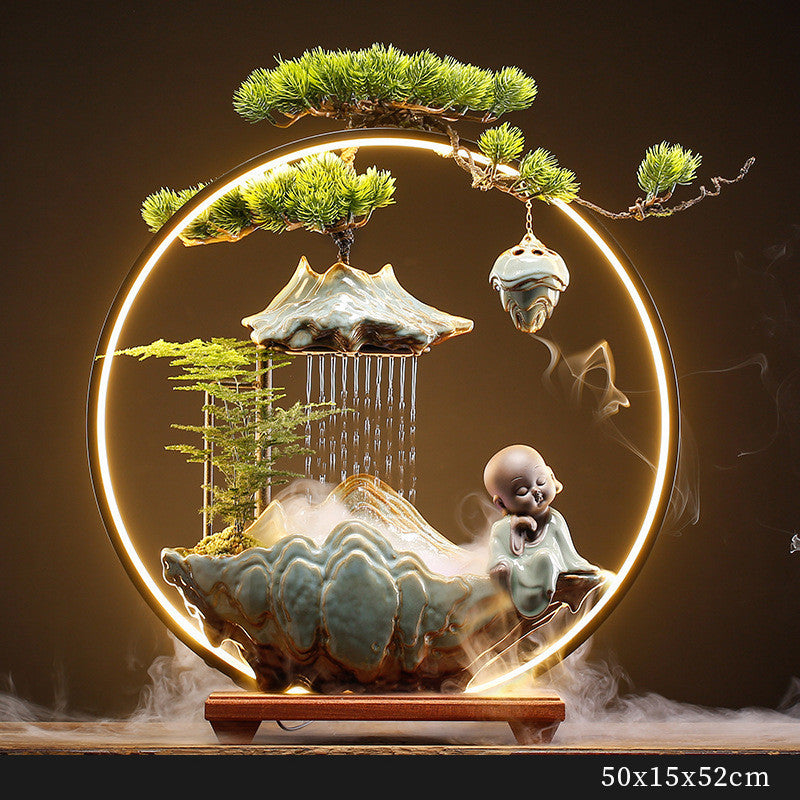 Alpine Flowing Water Attracting Wealth Feng Shui Ornament