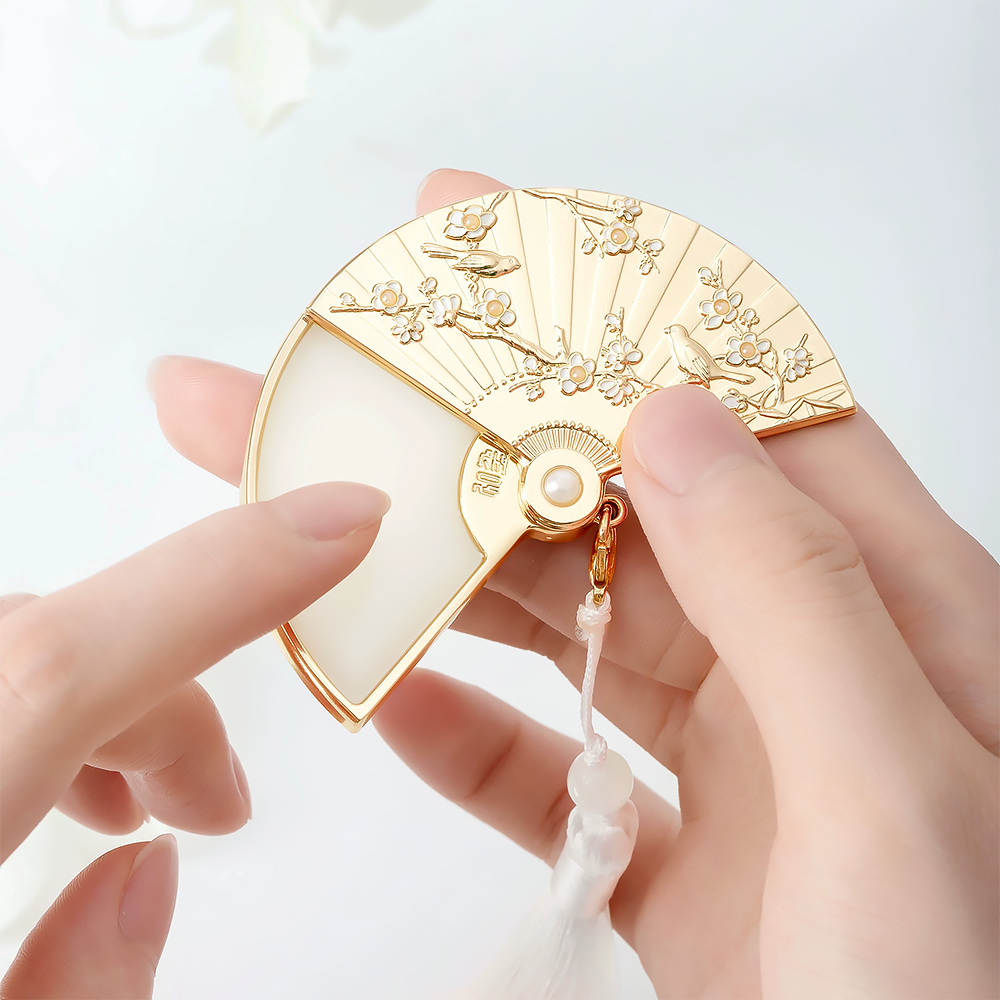 Folding Fan Solid Perfume Elegant Birthday Gift for Her-4