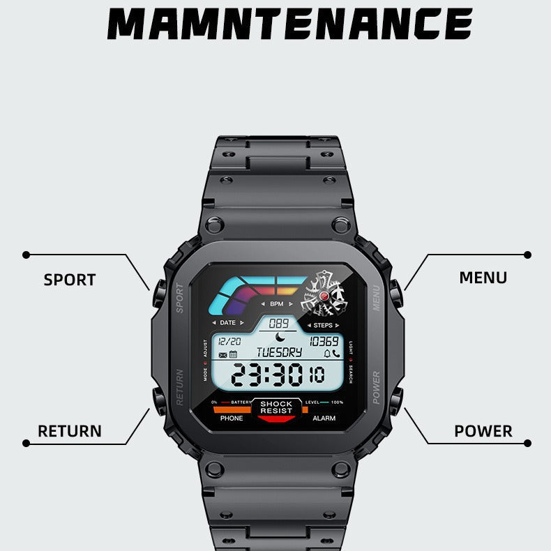 AW39 Bluetooth Call Sports Smart Watch - Health Management, Retro Fashion Design