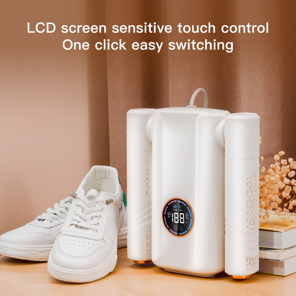 Timed quick-drying shoe dryer constant temperature dehumidification and deodorization, portable and foldable design, smart shoe dryer