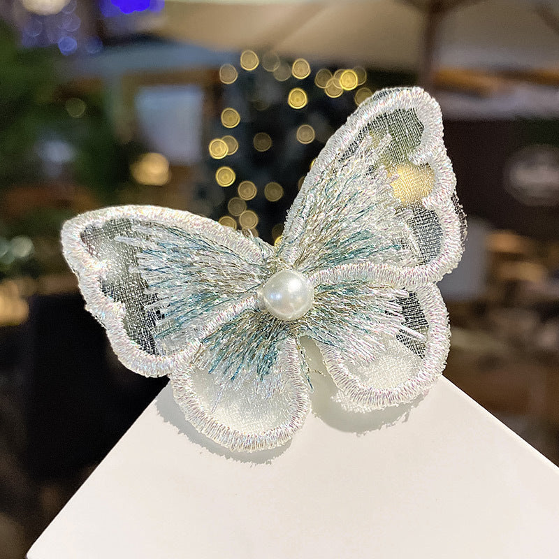 Antique butterfly Chinese hairpin with tassel design