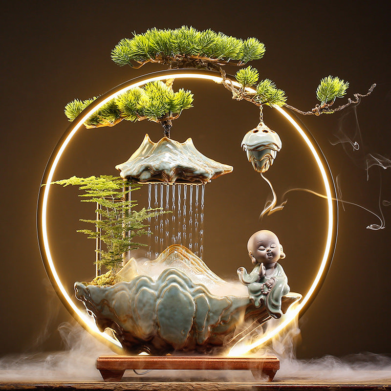 Alpine Flowing Water Attracting Wealth Feng Shui Ornament