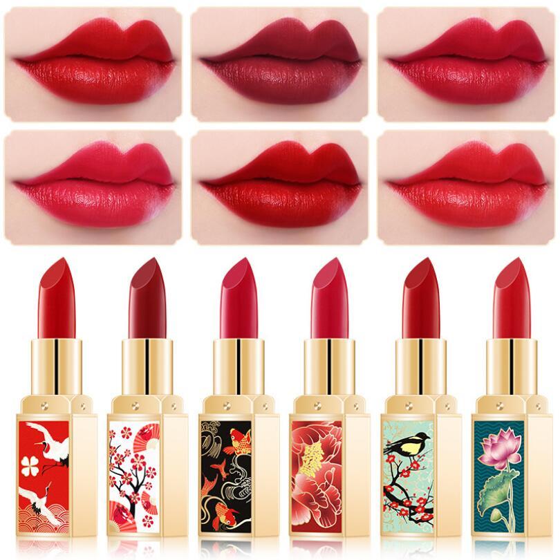 Chinese Style Lipstick Gift Set Box Lasting Moisturizing Nourishing