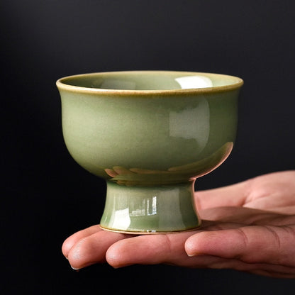 Green Bamboo Green Glaze Master Cup Single Cup Tea Cup