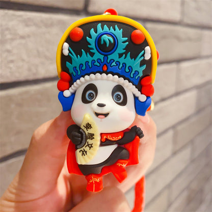 China Fashion Face Changing Panda Doll Keychain