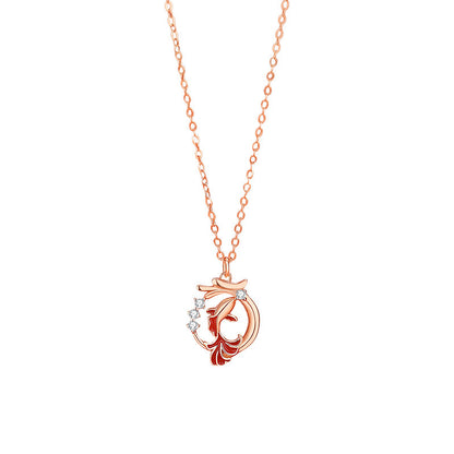 Rose Gold Koi Clavicle Chain Women's Necklace Pendant