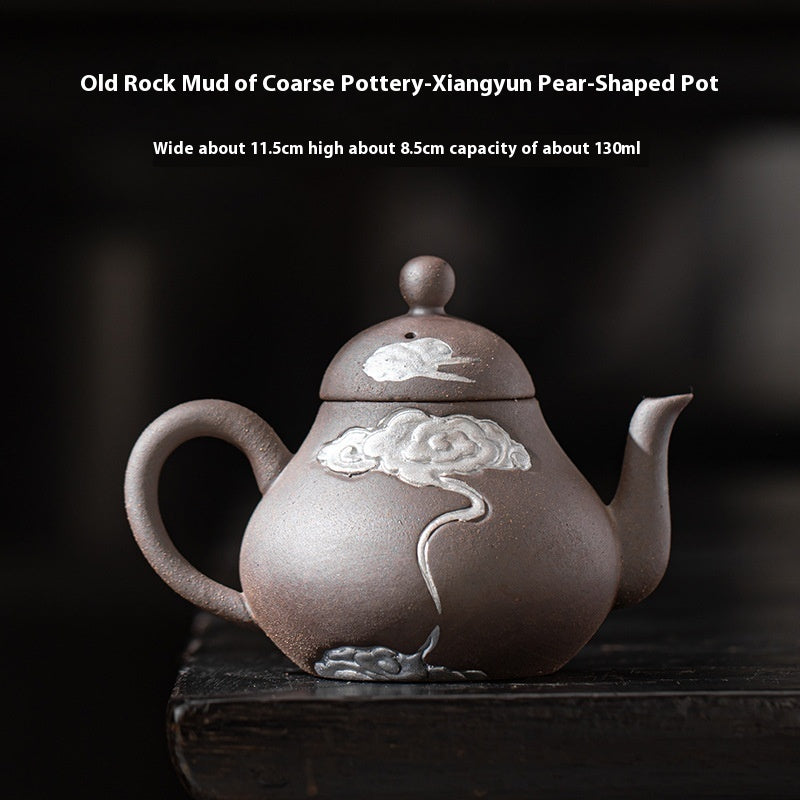 Stoneware Old Rock Clay Teapot Mild Luxury Retro Household Kung Fu Tea Set