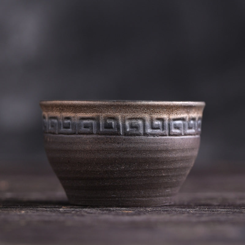 Handmade Coarse Pottery Master Cup New Chinese Style Ceramic Cup