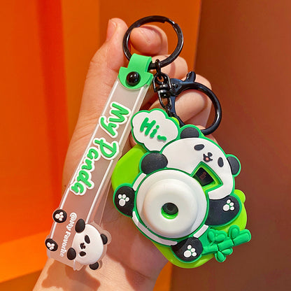 Epoxy Resin Exquisite Decompression Panda Keychain