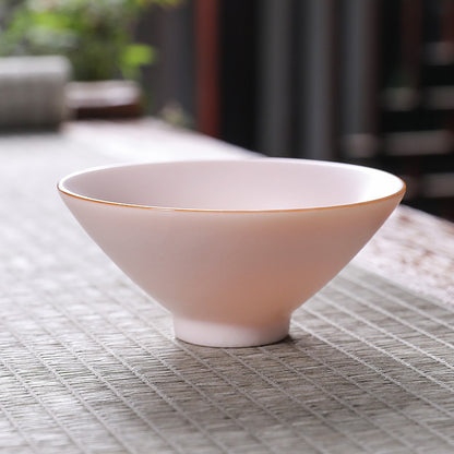 Bamboo-hat Type Cup Ceramic Tea Bowl Cup