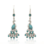 Chinese Style Vintage Drop Earrings With Diamonds