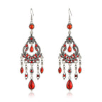 Chinese Style Vintage Drop Earrings With Diamonds