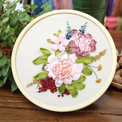 Embroidery Diy Pure Handmade Self-embroidery 3D Stereoscopic Flower Embroidery