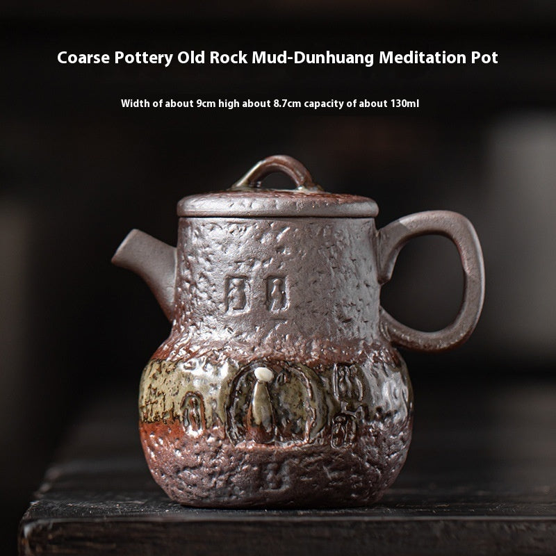 Stoneware Old Rock Clay Teapot Mild Luxury Retro Household Kung Fu Tea Set