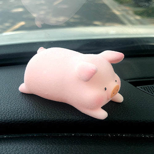 Cute cartoon pig car center console decoration