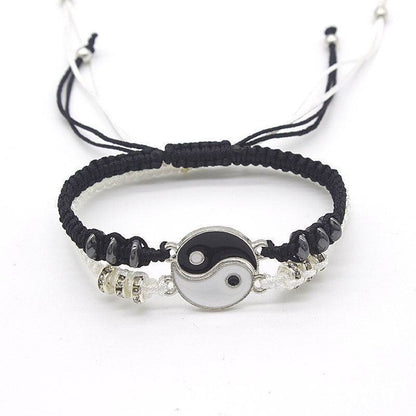 Chinese Style Simple Student All-match Black And White Clavicle Chain Bracelet