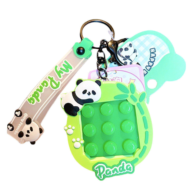 Epoxy Resin Exquisite Decompression Panda Keychain