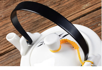 Handmade Kettle Ceramic Handle Large Teapot