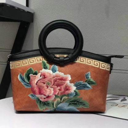 Chinese style embroidery portable messenger shoulder bag