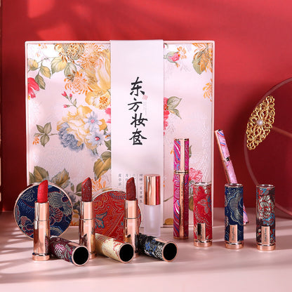 Carved Lipstick Gift Box Forbidden City Chinese Style Makeup Set