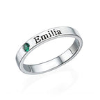 Custom Engraved Silver Ring for Couples Personalized Name Gift-8