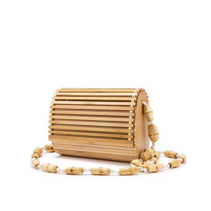 Women's bamboo shoulder bag