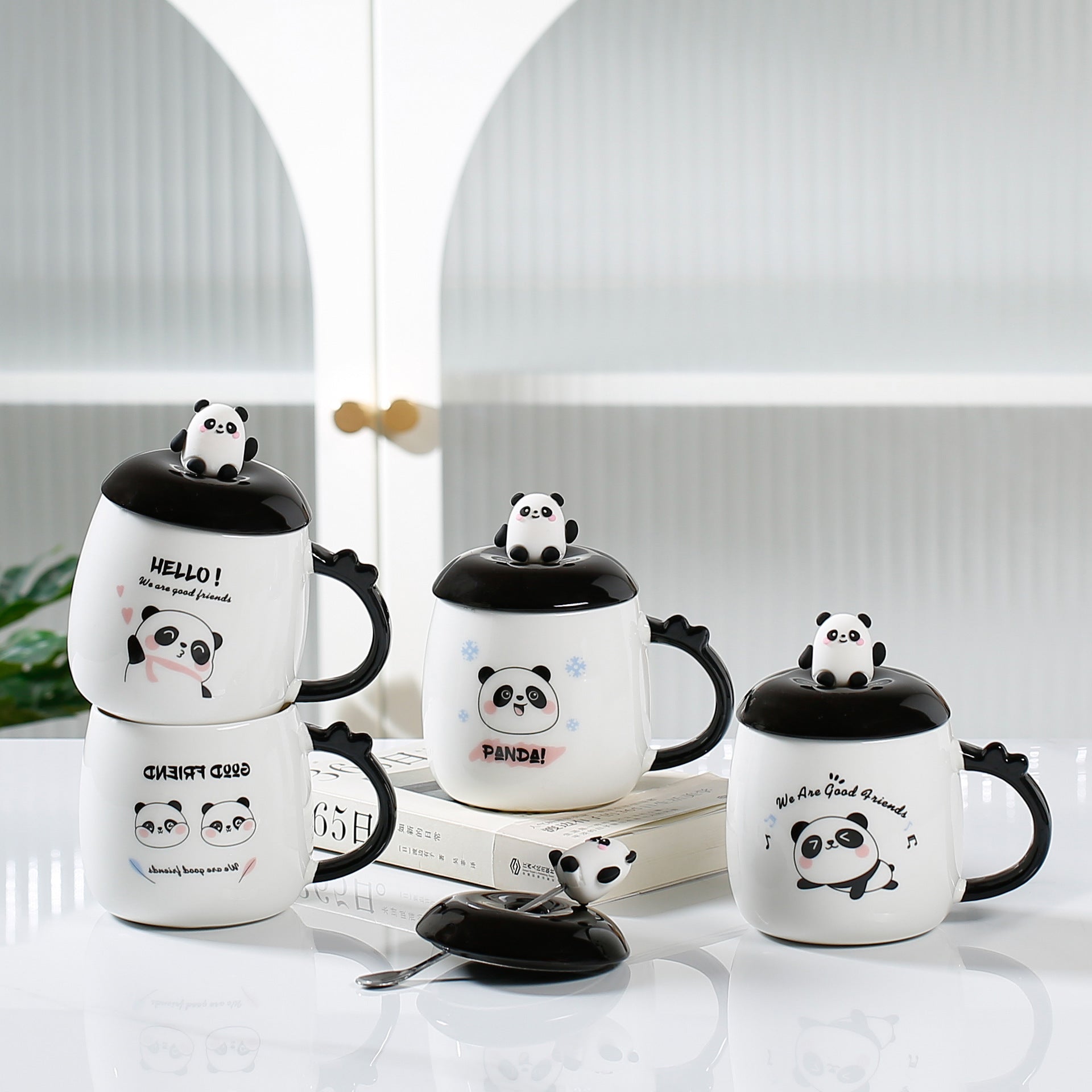 Cute Creative Cartoon Panda Ceramic Cup