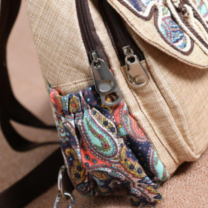 A touch of colorful backpack small backpack national style new style backpack literary style backpack women''s Bag Travel Backpack