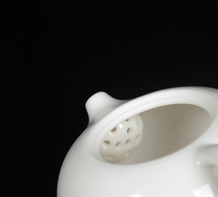 Jade porcelain handmade Shih Tzu teapot