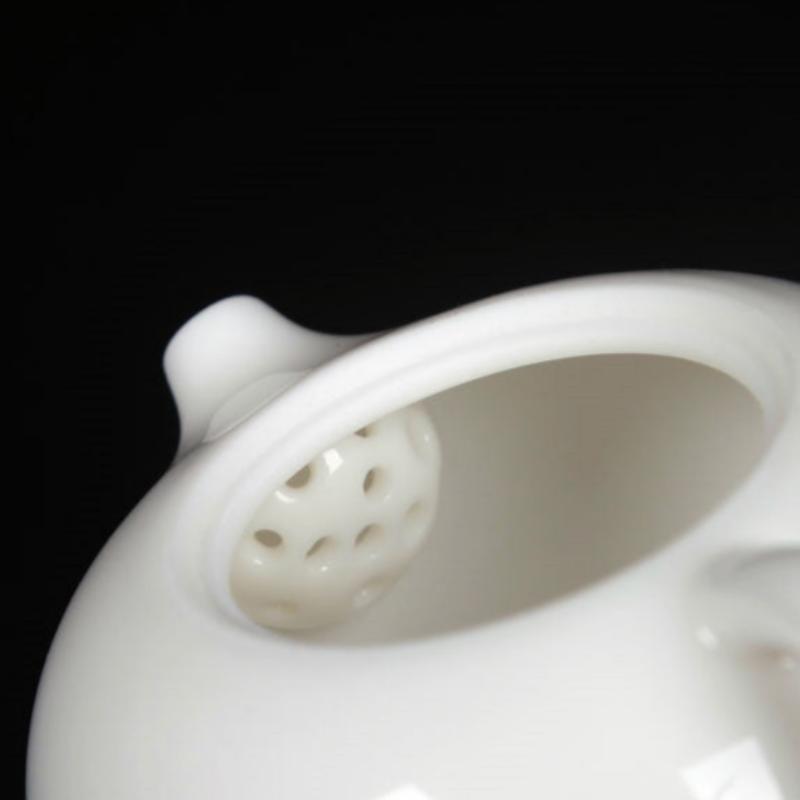 Jade porcelain handmade Shih Tzu teapot