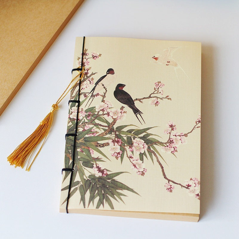 Chinese Style Retro Famous Painting Thread-bound Tassel Notebooks