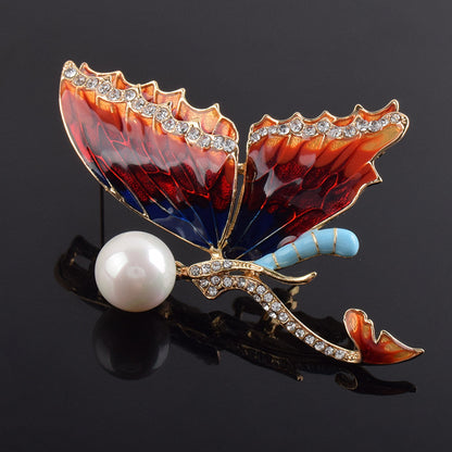 Pearl Butterfly Brooch