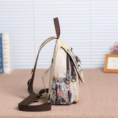 A touch of colorful backpack small backpack national style new style backpack literary style backpack women''s Bag Travel Backpack