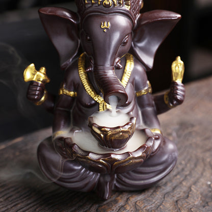 Burner Elephant Ceramic Ornaments Sandalwood Buddha Supplies