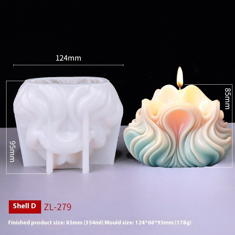 Ocean Shell Scented Candle Creative Handmade Gift Silicone Molds-8