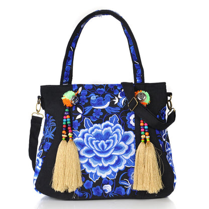 Ethnic embroidery shoulder bag