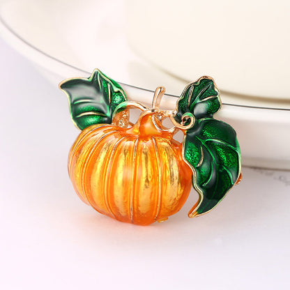 Christmas Gift Unisex Alloy Vegetable Pumpkin Brooch