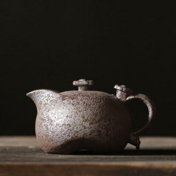 Vintage Rust Glaze Hand Brewed Tea Teapot