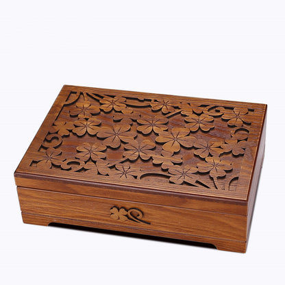 Retro Chinese classical traditional solid wood jewelry box