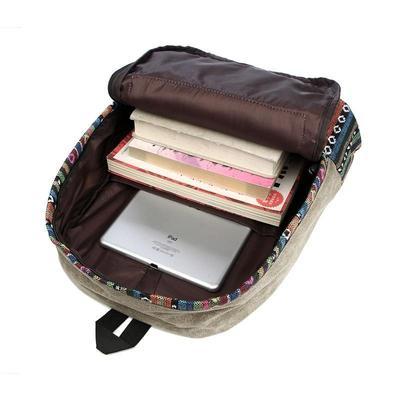 Ethnic style backpack female