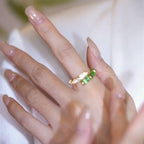 Chinese Style Green Bamboo Ring Is Light And Luxurious