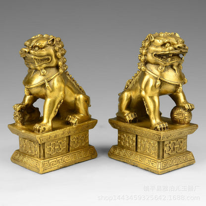 Pure copper lion ornaments