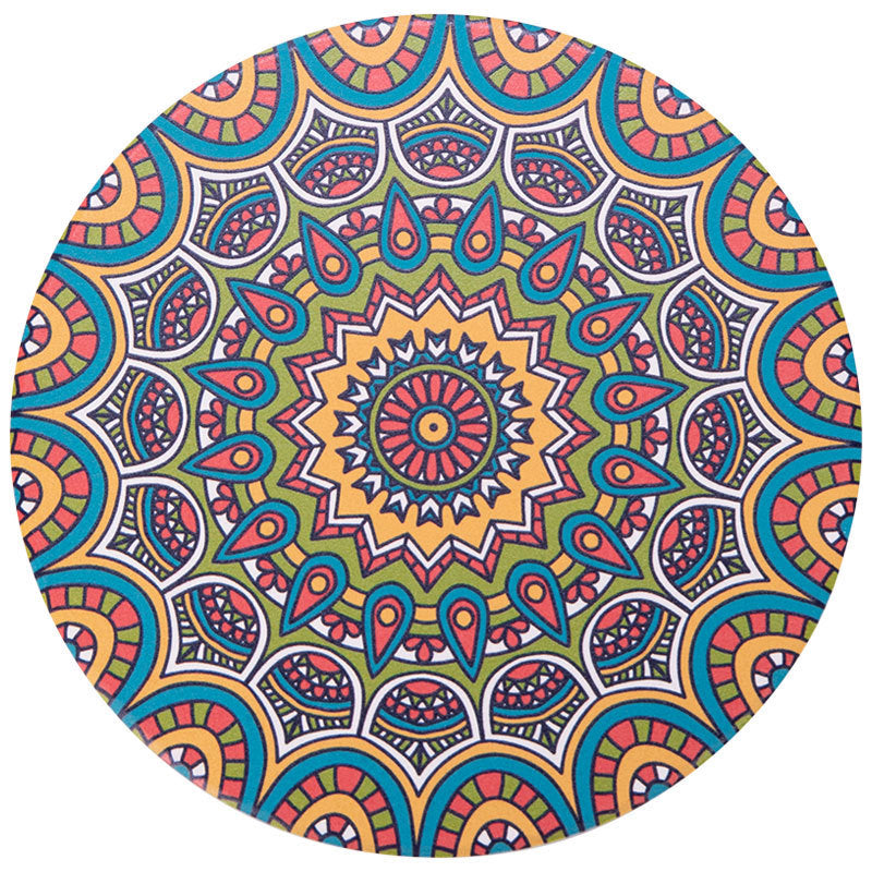 Mandala flower ceramic absorbent coaster