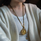 Handmade Braided Pendant Rope Five Gods of Wealth Necklace Rope Tibet Beads